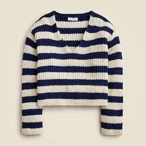J.Crew Montauk pullover sweater in stripe NWT Size S